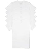 Calvin Klein Men's Cotton Classics 5-pack Undershirts, 5 White V-neck, Medium
