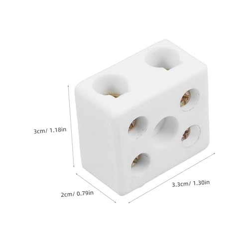 Bloque de terminales cerámico de 5 orificios y conector de cable para electrónica 2