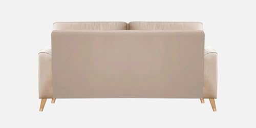 Image of Velvet Contemperory Sofa with Cushion Chaise Lounge Sectional Sofa Perfect for Living Room & Bedroom Guests Home & Office (Camel Colour, Three Seater)