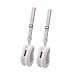 FytStycale 2Pcs Pilates Plush Straps Resistance Bands Adjustable Stability Soft Fitness Straps Equipment for Men Home Hand Leg Adults, White and Small