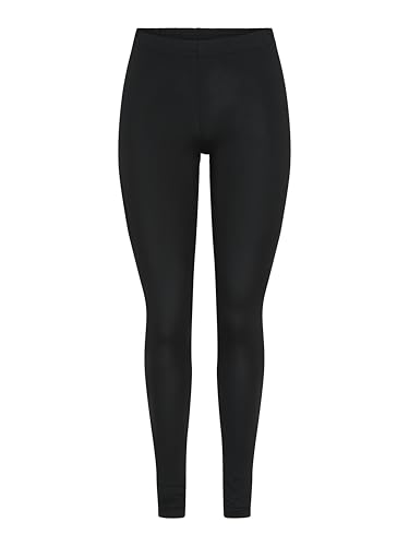 Leggings para mujer Pieces mallas negras basicas de algodon con cintura elastica suave 7