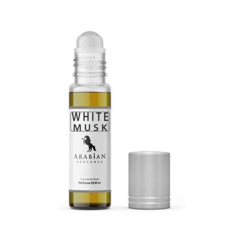 FR297 WHITE MUSK perfume oil for women. 6ml roll-on bottle. Arabian Opulence. Musky/powdery/white floral/woody/floral Cover