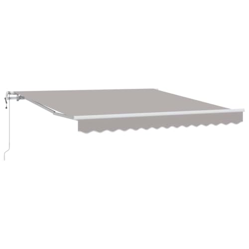 Auvent rétractable électrique haut de gamme gris clair 350 x 250 cm