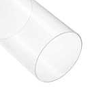 Unifizz Tube en plastique acrylique transparent rond rigide pour éclairage, modélisme, plomberie, travaux manuels   105 mm x 110 mm (DI x DE x L)