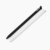 NEW 3DS用 タッチペン 2本セット 白 黒 交換用 入力ペン 互換品 ウエス付き 【スカーレットnet】