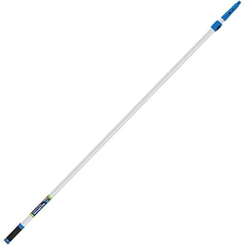 Unger Professional Connect & Clean 6’-12’ Aluminum Telescopic Extension Pole with Locking Cone & Quick-Flip Clamp – Compatible with Cleaning Tool Attachments, Window Cleaning & Dusting Tool Cover