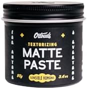 O'Douds Matte Paste - Natural Styling Clay for Men - Strong Hold for Maximum Volume & Texture with Matte Finish - Vegan & Plant-Based - Labdanum & Lime Scent (3.4oz)