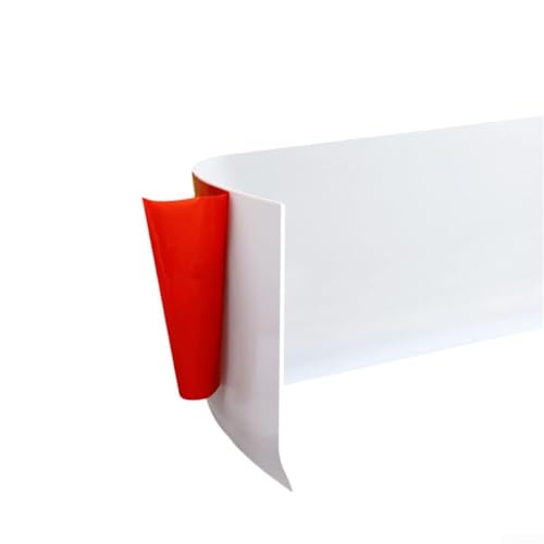 Linnkyfloa Rodapié de PVC suave de 4 metros, impermeable, para mejoras del hogar con respaldo automático (blanco)