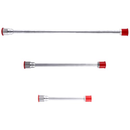 SEWOART Varillas de Extensión para Pulverizadores de Pintura sin Aire 3 Piezas Aleación de Aluminio 20 Cm, 30 Cm y 50 Cm Accesorio para Pintura en Aerosol Herramienta para Áreas Altas