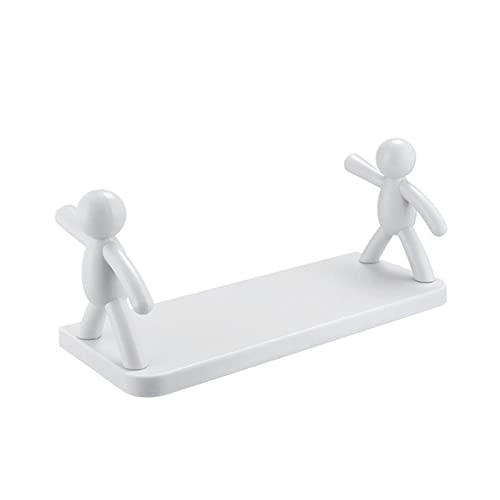 Aufbewahrung Wandregal Wand Humanoid Regal Schwebendes Regal Bösewicht Regal Aufbewahrung Badezimmer Badezimmer Hängendes Stanzfreies Regal Kochlöffelhalter (Grey, One Size) Cover