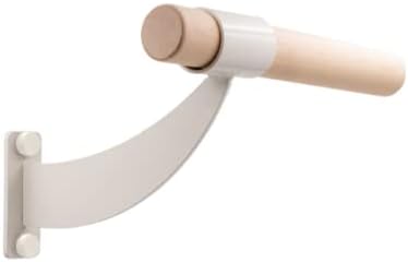 Vita Vibe Classic WB15 Ash Wood - Single Bar Wall Mount Ballet Barre System (White, 4 FT)