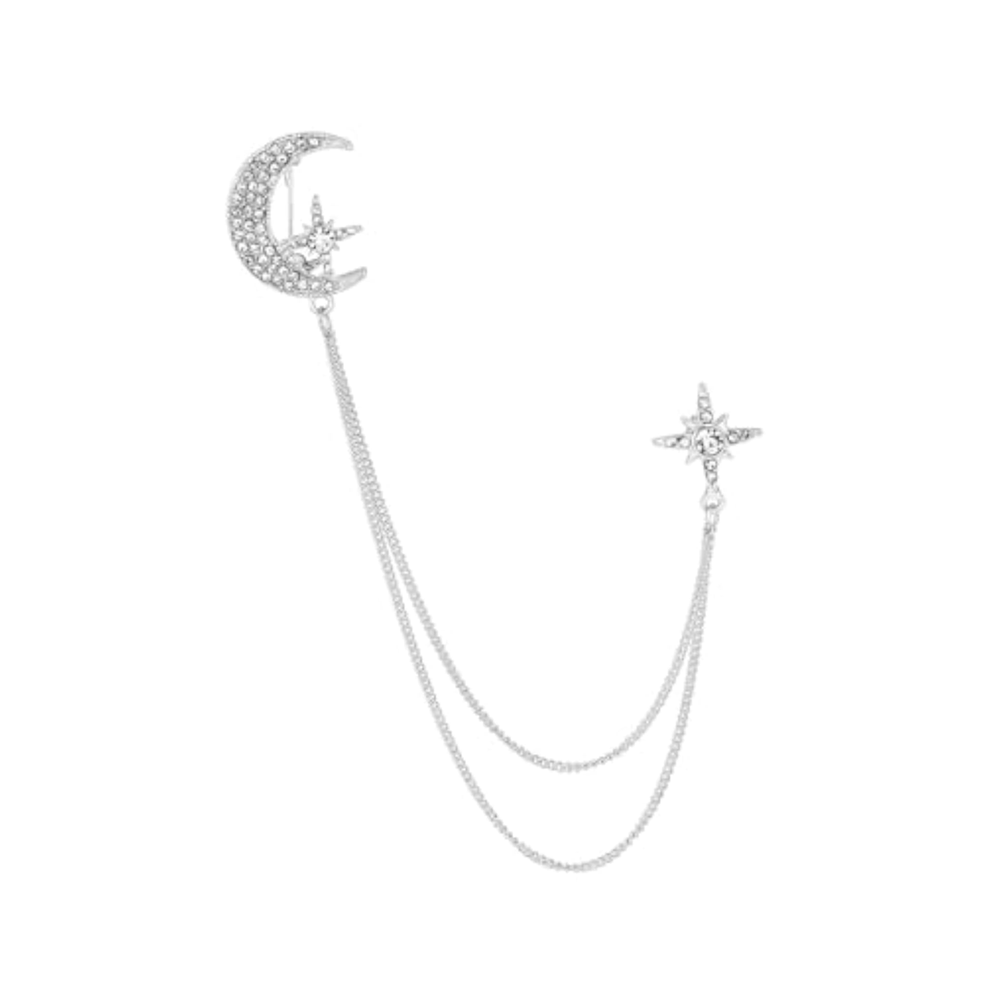 Chic Tassel Chain Brooch for Men, Durable Design