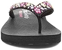 Skechers Cali Women's womens Meditation - Daisy Garden Flip Flop, Black/Multi, 9 US | Image 2