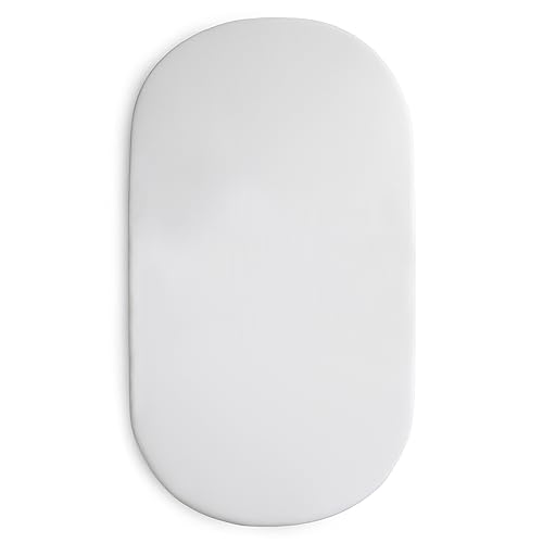 Image of mushie Stretchy & Soft Bassinet Crib Sheet | Fitted 16" x 30" (White)