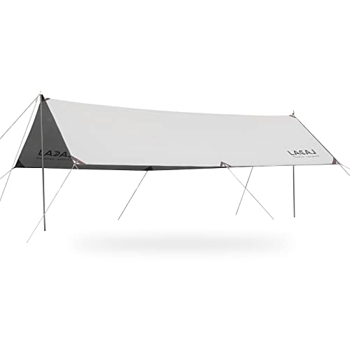 Camping Tarp with Poles, 10x7 Ft Portable Waterproof Camping Canopy,Rain Tarp Shelter Tent for Outdoor Picnic,Hiking. (Eaves(S Size))