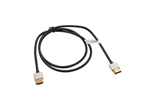 RLINE Cable HDMI ULTRATHIN 2.0 4K High Speed con Ethernet Channel (Ultra HD, 4K, 3D, 2160p a 60Hz, HDR, HLG) 1m