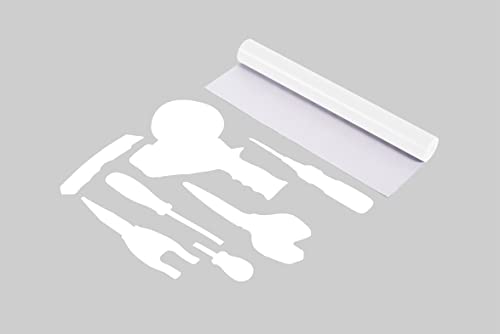 Image of 5S Lean Tool Vinyl Shadow Board Tape 15 inch X 180 inch White (White)