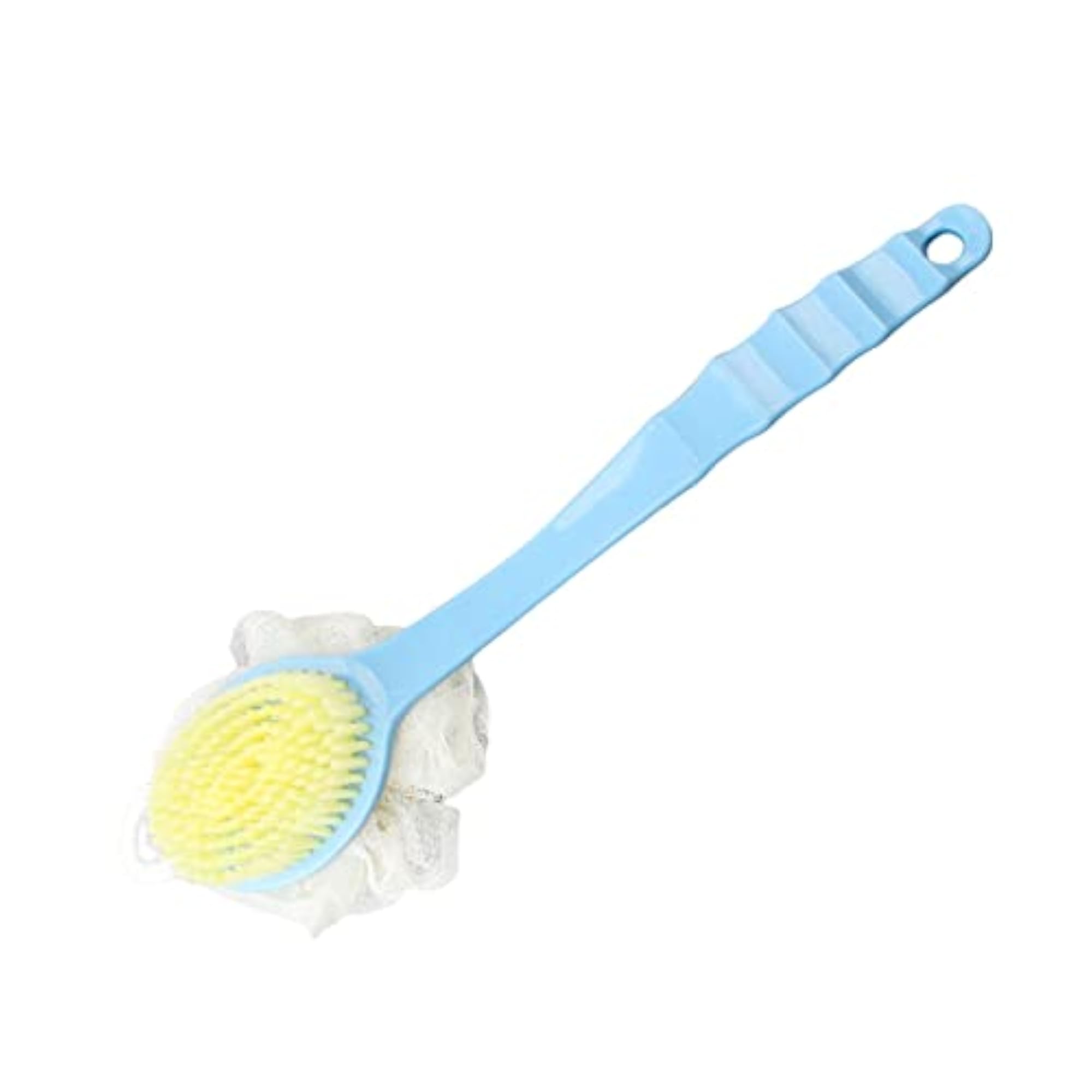 2x Double Side Long Handle Shower Brush with Hanging Hole