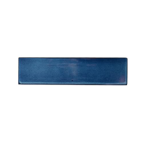 Plato rectangular de cerámica para sushi azul miniatura 7