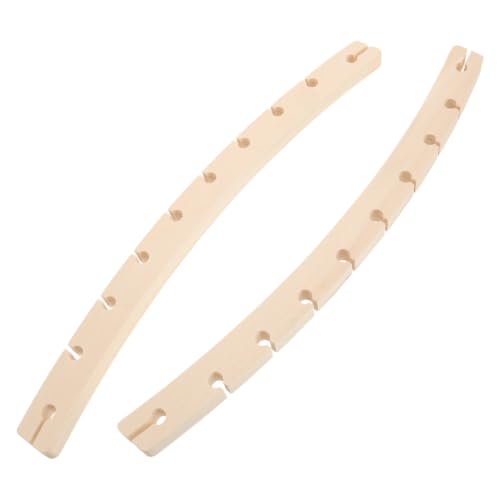 MOKKHNB 2pcs Wooden Crossbar for Hammock with 10 Holes, Anti-Rollover Stabilizer Bars, Easy to Install Patio Hammock Accessories for Outdoor Garden and Backyard Use