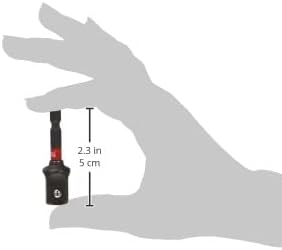 Milwaukee Shockwave 4932471827, Socket Spanner Insert, 50 mm 1/4 Inch Hex to 1/2 Inch Square, Red