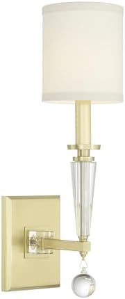Crystorama Paxton 1 Light Aged Brass Sconce