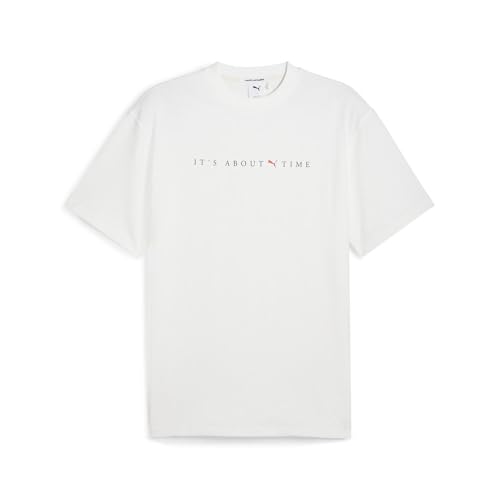 Image of PUMA Mens Made With Quality Graphic Crew Neck Short Sleeve Casual Tops Casual - White