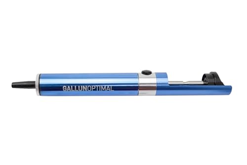 GALLUNOPTIMAL professionelle Entlötpumpe Ganzmetallgehäuse in blau mit ESD Teflonspitze und hoher Saugleistung