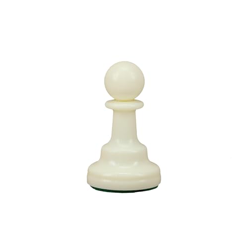 WE Games Replacement Staunton Chess Piece - Light Pawn, Heavy Weighted Tournament Style Plastic Piece with Felt Bottom - Single Replacement for Classic or Decorative Chess Sets