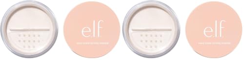 Image of e.l.f., Halo Glow Setting Powder, Silky, Weightless, Blurring, Smooths, Minimizes Pores and Fine Lines, Creates Soft Focus Effect, Light, Semi-Matte Finish, 0.24 Oz (Pack of 2)