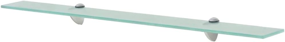 Floating Shelf Set, 2 Clear Tempered Safety Glass Wall Shelves, 31.5 x 3.9 Inch, Modern Room Decor for Bathroom, Bedroom, Living Room