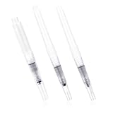 Refillable Cuticle Oil Pen,3PCS Empty Nail Oil Pen with Brush,Reusable Pinch Press Pen,Portable Sub-Bottling Pen for Lip-Gloss Foundation Cosmetics,Clear Refillable Applicator Pen for Nail Body Care