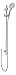 Produktbild 'aquaSu® Duschset Luba | Duschkopf: 3 Strahlarten, Wasserspar-Funktion & 12 cm Sprayplatte | 150 cm Metall-Brauseschlauch | 90 cm Duschstange | Gleiter | Antikalk-Noppen | Kleben oder Bohren | 72289 6