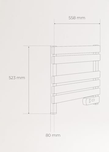 Create / Warm Towel Mini 150W / Portasciugamani Elettrico Bianco Senza Piedi/Basso Consumo/Riscaldamento, Asciugamani - 8