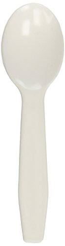 Mini Plastic Taster Spoons (100 Count) White