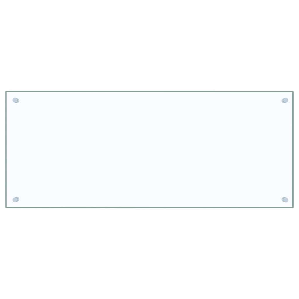 vidaXL Kitchen Backsplash Heat-resistant Scratch-resistant Kitchen Decor Wall Panel System Tile Splash Guard Transparent 100x40cm Tempered Glass