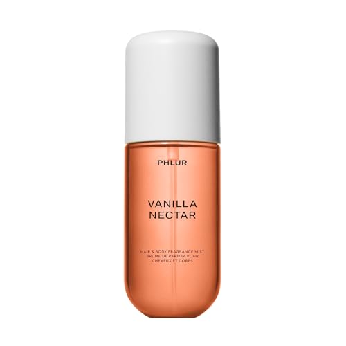 Image of PHLUR Vanilla Nectar Body Mist, 3 Fl Oz - Hair and Body Perfume for Women | Creamy Vanilla Perfume Body Spray with Papaya, Apricot and Honeyed Amber Fragrance