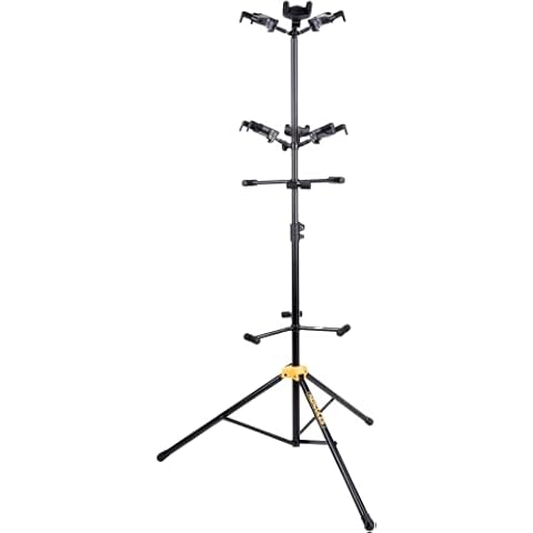 Hercules GS526BPLUS Auto Grip 6 Guitar Stand,Black Cover