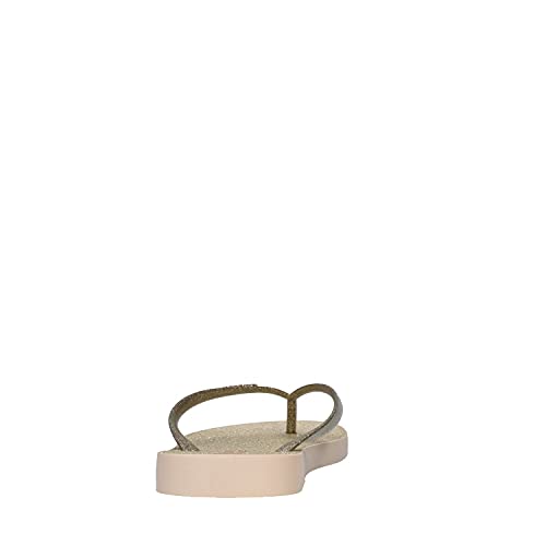 Chinelo Glitter, Ipanema, Feminino, Bege/Ouro Glitter, 36