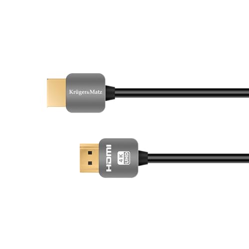 Krüger & Matz HDMI Cable: HDMI Male to Male (A-A) 3.0 m, Grey (grey chiné 14)