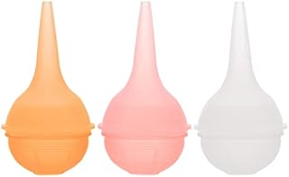Fuyamp 3 Pcs Baby Nasal Aspirator, Nasal Aspirator Newborn, Baby Nose Sucker Baby Nose Cleaner Baby Nasal Cleaner Mucus Removal for Newborns and Toddlers(Orange+Pink+White)