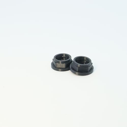 SplashNColor Black Jack Nuts Replacement Compatible with Roland 1/4\" Jacks (Part #17041657) â€“ Pre-Threaded M12x1 Non-Standard Threading - Hardware Nuts - Guitar Amp Replacement Parts â€“ (2 Pack)