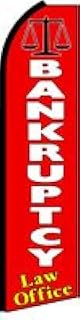 BANKRUPTCY LAW OFFICE (Red) Flutter Feather Banner Flag (11.5 x 3 Feet)
