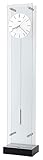 Howard Miller Echo Grandfather Clock, Floor Mount Modern Home Decor Transparent Display Cylindrical Pendulum, White Analog Dial Quartz Movement Perfect Floor Clock for Living Room & Office