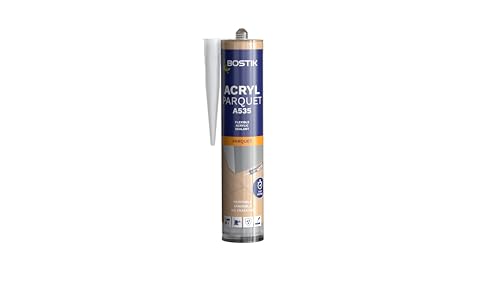 Bostik Sellador Acryl Parquet – Color Pino – Masilla Acrílica para Juntas de Parquet y Suelos Laminados – Secado Rápido – Fácil de Lijar – Compatible con Todos los Barnices – Cartucho 300 ml