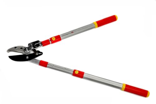 Coupe-branches à crémaillère téléscopique - Access Garden, crémaillère multiplicateur force X5, en aluminium avec lame en acier traitée au Téflon