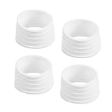 PATIKIL 4Pack Badminton Schlägergriff Greifring Tennisschläger Fixring Griffband Gummi Ring rutschfest Absorbierend Übergriff Stelle Weiß
