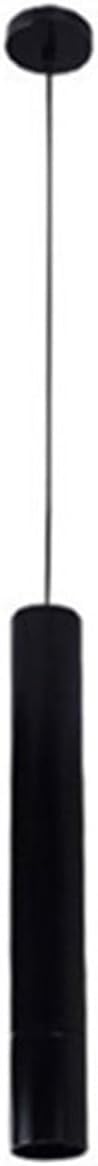ASerZenith Industrial Pendant Light Led Long Tube Pendant Light Modern Cylinder Chandelier Bedroom Small Hanging Ceiling Light Fixtures,Warm Light-60Cm-Black