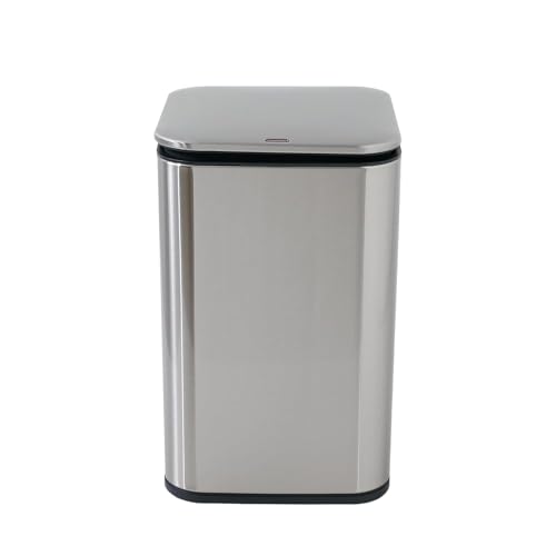 Image of Kuber Industries 15L Stainless Steel Automatic Touchless Motion Sensor Dustbin | Quick Open, Soft Close Lid Garbage Bin for Kitchen & Bathroom | Indoor & Outdoor Trash Can