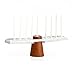 nambe Classic Menorah | Hanukkah Menorah and Candle Holder | Decorative Menorah for Chanukah | Made of Acacia Wood and Silver Plate | 14-Inch | Designed by Neil Cohen